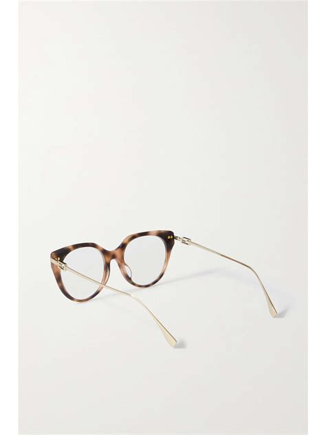 occhiali fendi donna da vista|Occhiali da vista in acetato tartarugato e metallo dorato con .